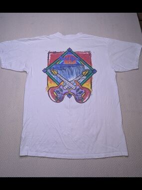 Vintage Men's Size L Hard Rock Cafe Niagara Falls White Graphic T-shirt USA